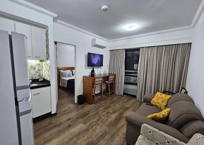 Flat Hotel The Palace Com Quarto Sala E Cozinha