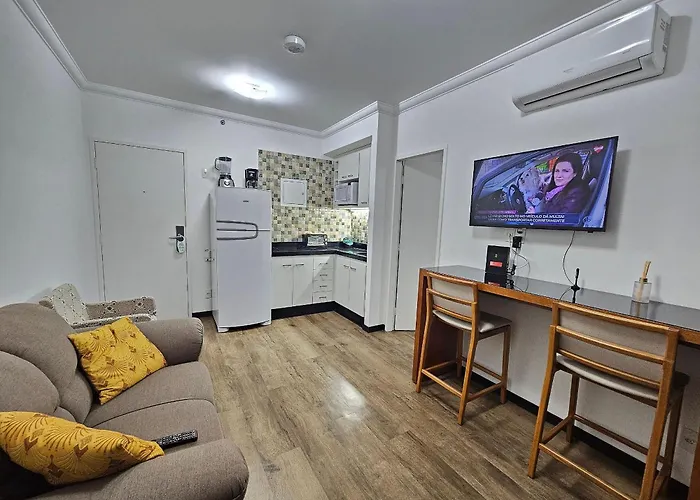 Flat Hotel The Palace Com Quarto Sala E Cozinha